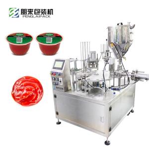 China Cheese Yogurt Milk Honey Cup Sealing Filling Machine for 10-100ml on sale