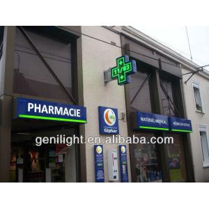 Buy cheap P16 P20 Pixels 3D LED Pharmacy Cross Display Sign with RS232 RF Control Communication from wholesalers