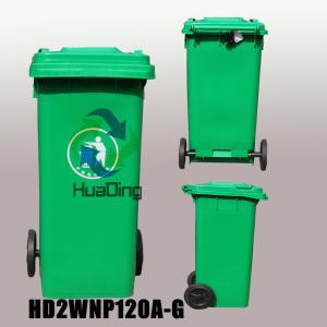 HDPE or PP solid deck large plastic dustbin