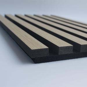 Recycled Soundproof Veneer Panelling Wall , Mildewproof Timber Slats On Wall