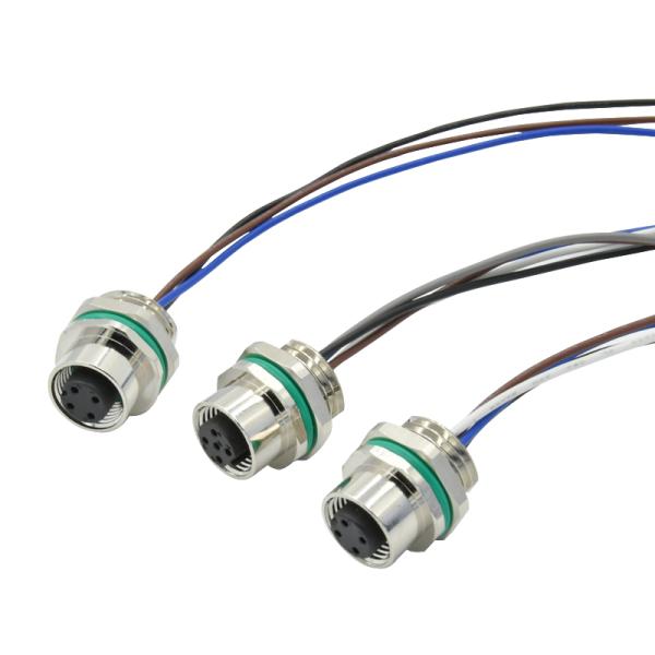 Buy cheap IEC 61076-2-104 Compliant M12 Waterproof Connector with Front Panel Mount and -25℃~85℃ Temperature Range from wholesalers