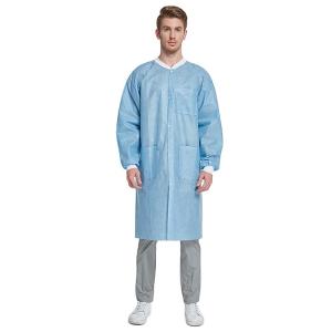 Buy cheap Specializing in manufacturing disposable SMMS isolation gown coating laboratory work clothes from wholesalers