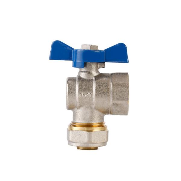 Quality Antiwear Copper Angle Ball Valve Nickel Plating Surface Durable for sale