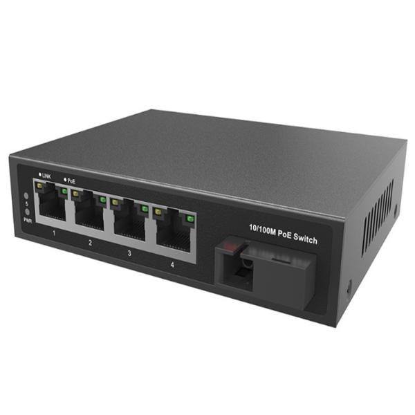 Buy cheap 10/100M 5 Port PoE Fiber Switch With 4x10/100M RJ45 And 1x155M Uplink SC Port from wholesalers