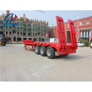 Buy cheap 60T Max Payload Low Bed Semi Trailer with Hydraulic Folding Ramp and Ramp System from wholesalers