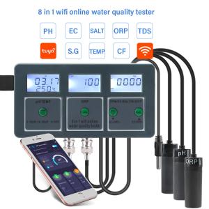 8-in-1 Smart WiFi Water Quality Tester Remote Monitoring Ideal for Aquariums,