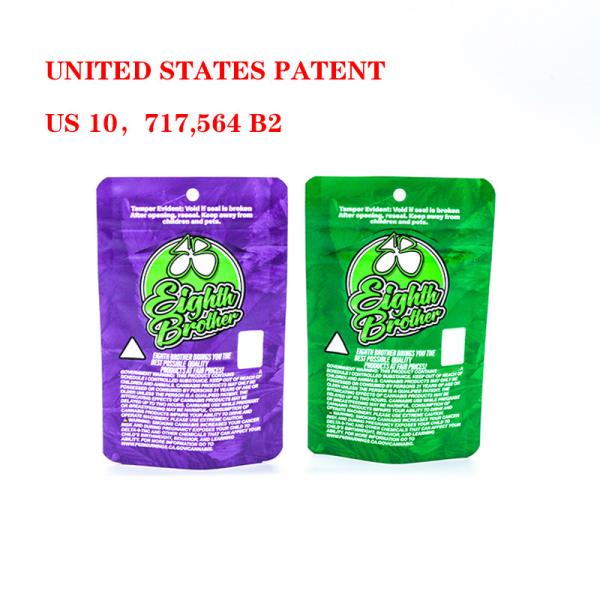 Quality Odor Resistant  Plastic Zipper Lock Child Protective Bags Self-Standing Food Bag Custom Made for sale