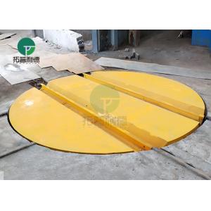 Dia 10m motorized rail turntable mounted on circle rails to ferry rail flat cart