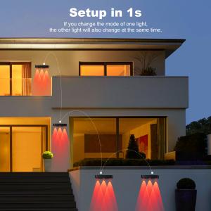 205*50*38mm Black Solar Fence Light A Perfect Decoration with 4.5 Hours Charging