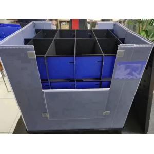 Buy cheap Reusable Plastic Foldable Boxes Gray Collapsible Plastic Crates Rectangular from wholesalers