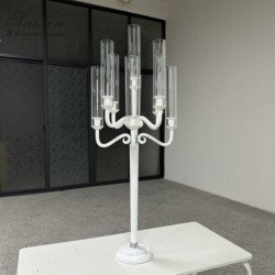 Buy cheap 120CM Crystal Glass Candelabra 9 Arms Tall Crystal Candlesticks from wholesalers