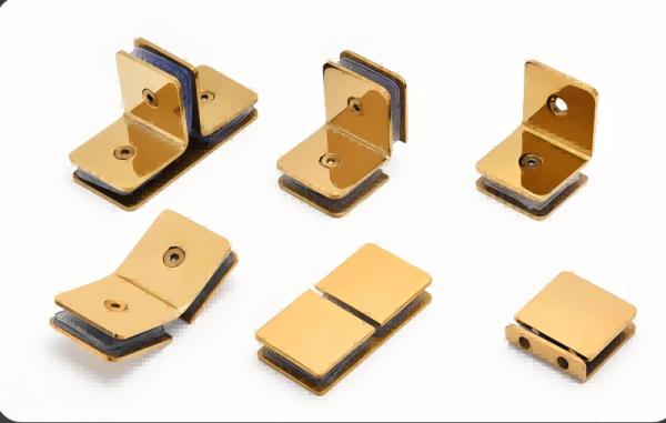 Durable Glass Shower Hinge with 90 Degree Right Angle Clamp for Secure Tempered