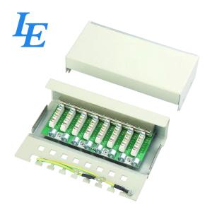 White 8 Port Patch Panel Wall Mount , CRS Cat5e Pass Through Patch Panel