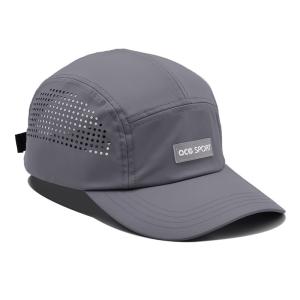 Buy cheap Lightweight Nylon 5 Panel Camper Hat Waterproof Running Black Running Mesh Cap With Adjustable Strap from wholesalers
