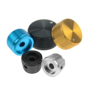 Buy cheap Customized Potentiometer Knob Shaft Black Silver Blue Yellow Aluminum Volume Control Knob with Set Screw from wholesalers