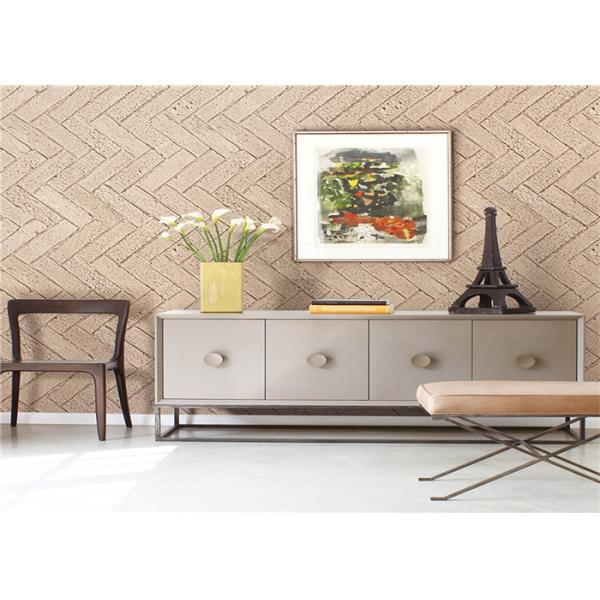 Quality 3D Textured Brick Pattern Wallpaper Smoke Proof Modern Removable Wallpaper for sale