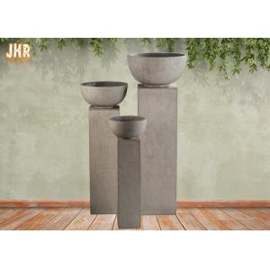 China Fiberclay Garden Pots Clay Flower Pots With Pedestal Outdoor Planters Large Planters Garden Planters on sale