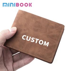Customize Design Slim Coin Purse Fashion Style Short ID Credit Card Holder PU