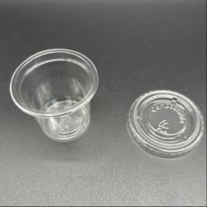 Buy cheap Biodegradable PLA 2 Ounce Condiment Cups With Lids Clear Plastic Cold Drink Cups from wholesalers