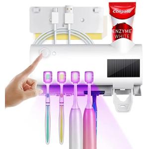 Buy cheap Bathroom Solar Energy UV Toothbrush Holder Toothpaste Dispenser Multi Function product