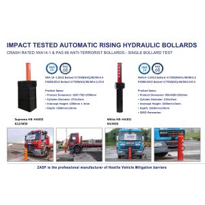 K4 Impact Tested Automatic Telescopic Security Bollard Single Bollard 219mm±2mm