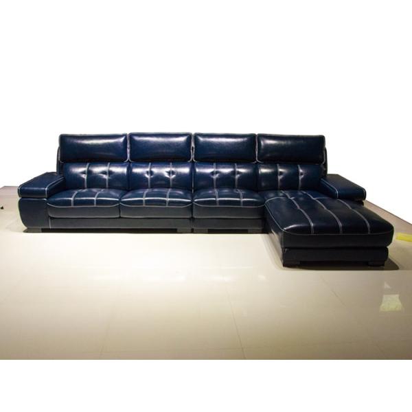 Quality Sectional genuine leather sofa furninture 1+3+chaise h999 for sale