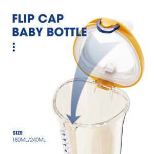 Buy cheap Plastic Flip Cap 8 Oz Milk Bottles Anti Colic PPSU BPA Free 180ml / 240ml from wholesalers