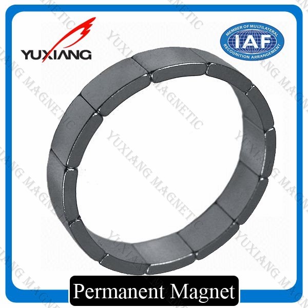 Quality N40SH Segment Neodymium Arc Magnets Sintered Technology Zn Coating ISO9001 for sale