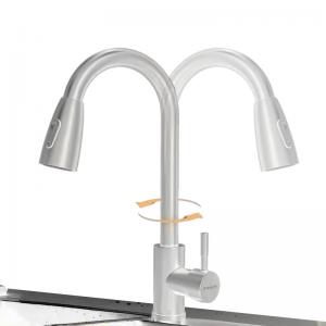 Buy cheap Pull Down Swivel Tuscany Kitchen Faucet Brushed Nickel product