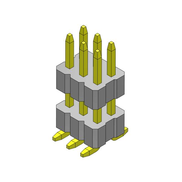 Buy cheap 1.00mm Dual Row Female Pin Connector Stack Straight SMT 2*2PIN To 2*40PIN from wholesalers