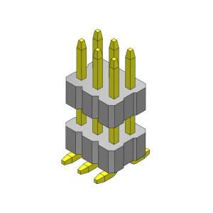 Buy cheap 1.00mm Dual Row Female Pin Connector Stack Straight SMT 2*2PIN To 2*40PIN from wholesalers