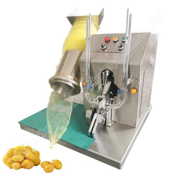 SUS 304 Garlic Onions Mesh Bag Packing Machine Fruit Net Bag Clipper Machine