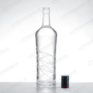 Buy cheap Clear Champagne Sparkling Wine 500ml Glass Bottle with Hot Stamping Surface Handling from wholesalers