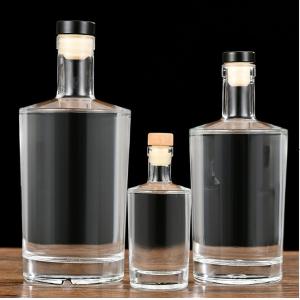 Buy cheap Glass Bottles 500ml 750ml Gin Rum Vodka Whisky Cognac Napoleon Brandy with Custom Size from wholesalers