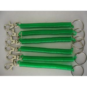 Plastic Sky Blue Transparent Key-Clip Spiral Bungee Cord Key Chains