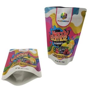 Eco-Friendly Yes Custom Printed Flat Bottom Snack Pouhes Food Packaging Bag