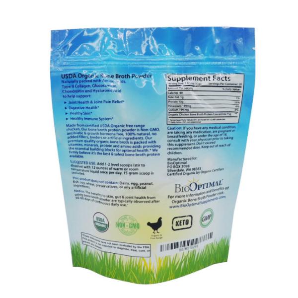 Quality Biodegradable VMPET Stand Up Food Packaging Bag Pouch Gravure Printed for sale
