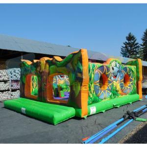 Buy cheap Animals Playground Jungle Commercial Bouncy Castles Durable 0.55mm PVC Tarpaulin Material from wholesalers