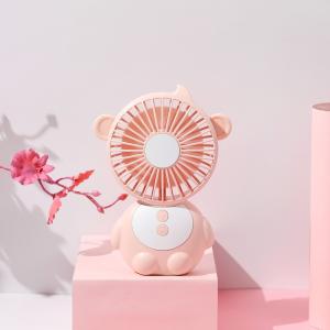 Buy cheap New design cartoon ELF monkeyPortable Handheld Electric LED Mini Fan desklamp with USB Cable from wholesalers