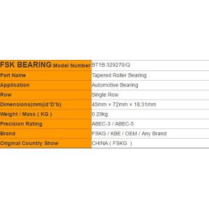 Buy cheap Radial Load BT1B 329270/Q Tapered Roller Bearings , Non Standard Automotive Wheel Bearing from wholesalers