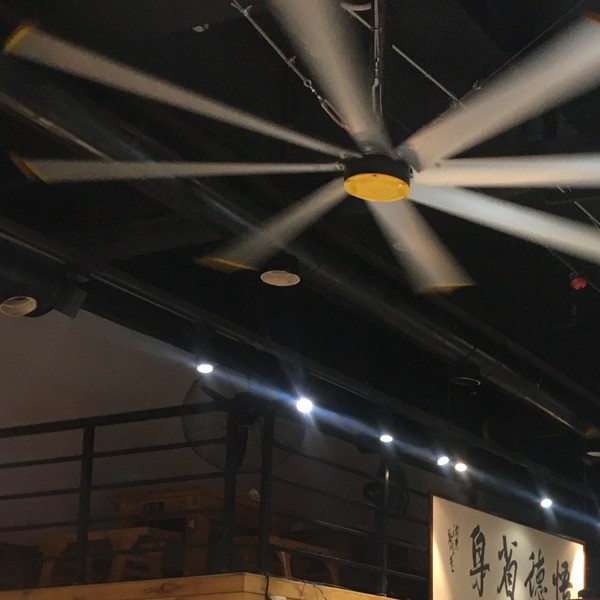 Buy cheap 380V/220V Voltage 2.4m 8FT PMSM Motor HVLS Ventilation Fan For Restaurant Air Cooling from wholesalers