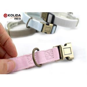 Buy cheap Durable Canvas Adjustable Dog Collar 4 Colors With Harness Belt Traction Rope from wholesalers