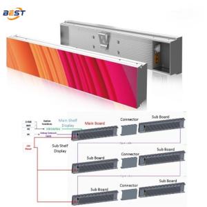 Buy cheap Waterproof GOB Ultra-Thin Shelf LED Display 21mm Thickness P1.2-P1.8 Pixel Pitch 500CD Brightness from wholesalers