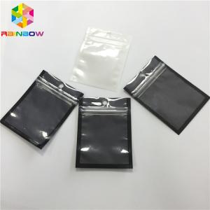 Clear Front Plastic Mylar k Stand Up Pouches Three Side Seal For USB Cable