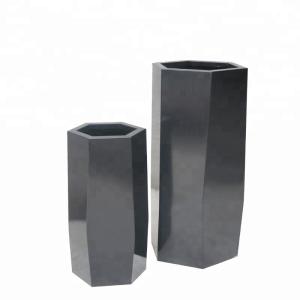 Buy cheap Standing D40cm H80cm Fiberglass Garden Pots Outdoor from wholesalers