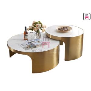 Buy cheap Round 60cm 70cm Stainless Steel Coffee Table 0.6cbm from wholesalers