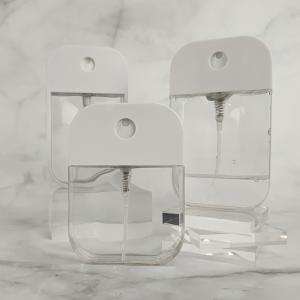 Buy cheap Popular New Design 38ml 45ml 50ml Credit Card Flat Type Empty Plastic Refillable Hand Sanitizer Perfume Mist Spray Bottle from wholesalers