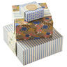 Quality Embossing Floral 3 Pack Folding Packaging Boxes With Bands for sale