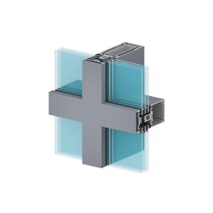 Frameless Aluminium Curtain Wall Profile Easy To Install And Maintain