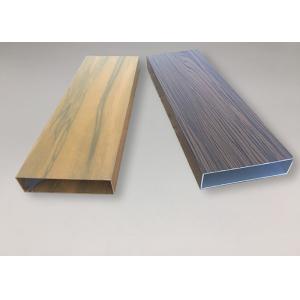 China High Precision Seamless Aluminium Tube Profiles Wood Color Surface Decoration on sale
